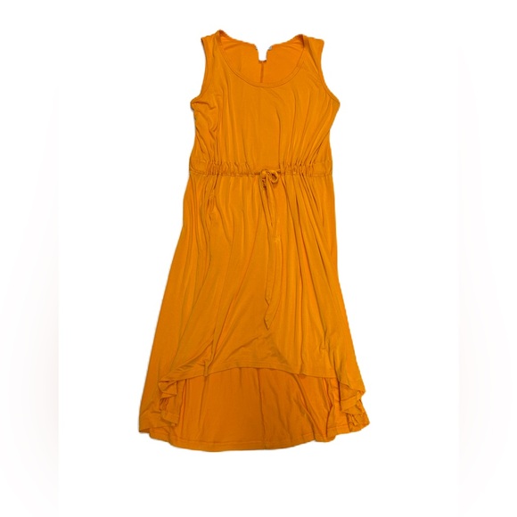 Jessica London Jersey Knit Dress Womens Cinch Waist Modest 16 Fall Golden Boho - Picture 1 of 4
